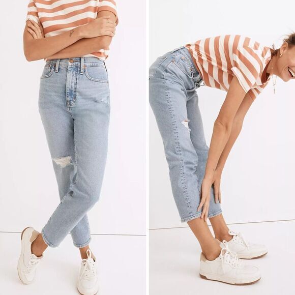 NEW Madewell The Petite Momjean in Austrey Wash: Ripped Edition, P25 - Picture 2 of 14
